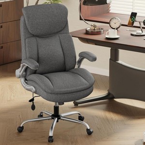 Ora Maison Big and Tall Executive Office Chair, BIFMA-Certified Heavy Duty Desk Chair with Adjustable Lumbar Support, Wide Seat & Padded Armrests - 1 of 4