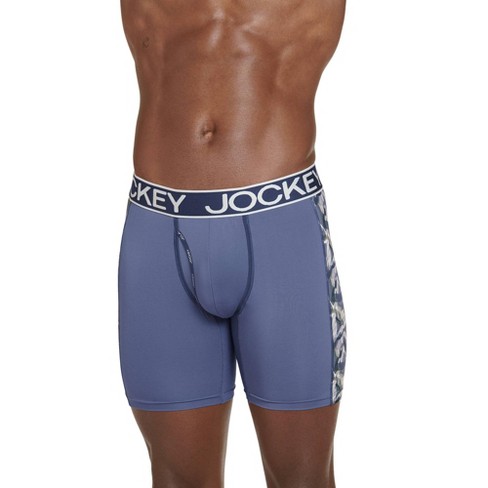 Jockey Men's Underwear RapidCool 13 Quad Short, Azurite Burst, S at   Men's Clothing store