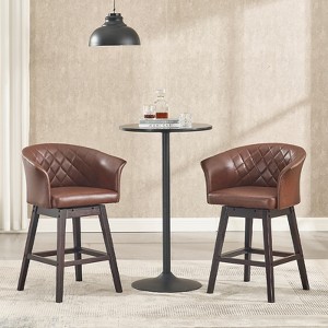 360 Degree Swivel Bar Stools Set with Table - 1 of 4