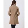 INSPIRE CHIC Women's Notched Lapel Double Breasted Raglan Sleeve Winter Coat - 4 of 4