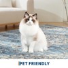 Washable Large Area Rug Non Slip Vintage Medallion Floor Cover Low Pile Ultra Soft Distressed Carpet Foldable Non Shedding Oriental Throw Rug - 4 of 4