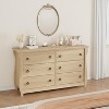 Drawer Storage Cabinets, Tall Boho Dresser with Curved Legs, Rattan Accents, Freestanding Storage - 4 of 4