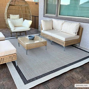 Hauteloom Hevel Black & White Area Rug - 1 of 4