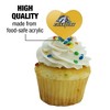 New Haven Secondary Logo Heart Love Cupcake Picks Toppers Decoration Set of 6 - 3 of 4