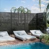 Wooakway 47" x 72" Black Metal Garden Trellis Privacy Screen Indoor Outdoor Room Divider Lattice Panel - 2 of 4