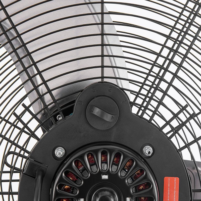 XtremepowerUS 24" Standing Fan High-Flow 6990 CFM Floor Fan Rolling Drum Shop Fan, Black, 4 of 5