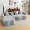104.7''L-Shaped Modular Sectional Sofa with Curved Chaise, High-Density Foam and 4 Free Pillows - 2 of 4