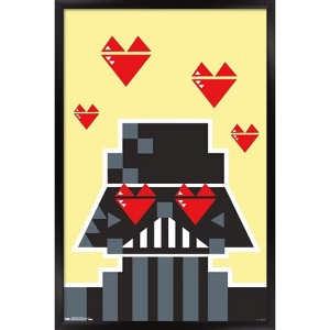 Trends International Star Wars: Saga - Vader Hearts Framed Wall Poster Prints - 1 of 4