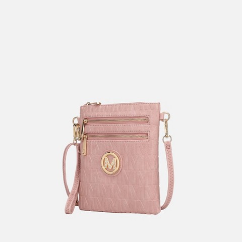 MKF Collection Signature Crossbody Wristlet Bag – Compact Monogram Phone Purse, Scarlett | MKF Collection by Mia K - Camel