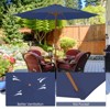Tangkula 10FT Wooden Market Table Umbrella Pulley Sunshade Canopy w/8 Bamboo Ribs - 4 of 4