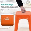 BestMassage Set of 4 Stackable Metal Bar Stools 24/30 Inch Counter Barstool Height Backless - 4 of 4