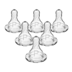 Dr. Brown's Preemie Flow Narrow Baby Bottle Silicone Nipple - Slowest Flow - 6pk - 0m+ - 1 of 4