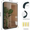 SEVOBAL Bathroom Vanity Mirrors Rectangular Wall Mirror with Black Metal Frame Durable Design Safe and Secure, Black, 40"*30"*1.1" - 3 of 4