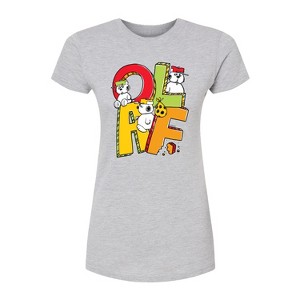 Women's - Peanuts - Olaf Editorial Fitted Graphic T-Shirt - 1 of 3
