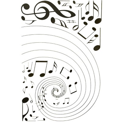 Slickblue Rotation of the Notes Wall Decals Music-Themed Vinyl Stickers for Home Décor 23.6x35.4 inch
