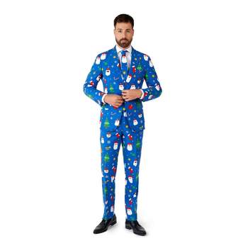 OppoSuits Men's Christmas Suit - Festivity Blue