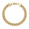 Steeltime Men's stainless steel cuban link chain bracelet. Color Option: Silver, Gold, Black - 2 of 4
