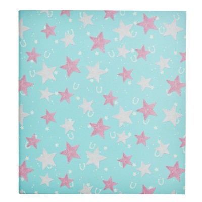 Gartner Studios Howdy Girl U: 2" 3 Ring Binder Suede Stars and Horseshoes Seafoam Green
