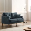 Loveseats 2 Seater Sofa For Primary Living Space , Bed Room, Office, waterproof fabric , USB Charge Port , 2 Pillows,Wood Legs - 2 of 4