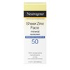 neutrogena sheer zinc sunscreen face lotion
