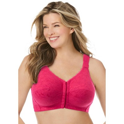 Comfort Choice Women's Plus Size Front Close Wireless Posture Bra