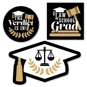 Big Dot of Happiness Law School Grad - DIY Shaped Future Lawyer Graduation Party Cut-Outs - 24 Count - 1 of 4