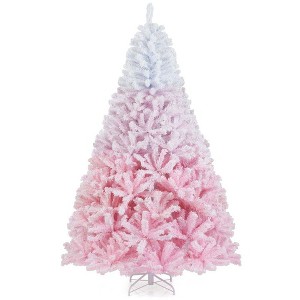Resenkos 2025 5-Ft Artificial Christmas Tree with 456 Tips and Metal Stand - White/ - 1 of 4
