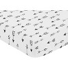 Sweet Jojo Designs Boy Girl Unisex Gender Neutral Baby Fitted Crib Sheet Fox Black and White - 3 of 4