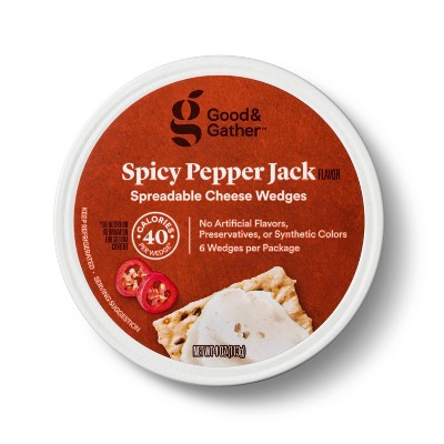 Spicy Pepper Jack Flavor Spreadable Cheese Wedges - 4oz - Good & Gather™