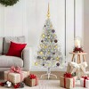vidaXL Artificial Pre-lit Christmas Tree Silver 59.1" PET - 2 of 4