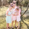 Butterfly Craze Girls' Fairy Wings with Wands and Headbands - Pack of 6, Costumes and Dress Up Set For Kids - Pink - 3 of 4