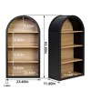 Kumasinova 3/4-Tier Arched Wooden Bookshelf,46"/43"/34" Open Display Bookcase,Modern Book Shelves for Bedroom,Entryway,Library - 2 of 4