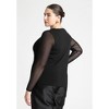 ELOQUII Women's Plus Size Sheer Sleeve Tee - 4 of 4
