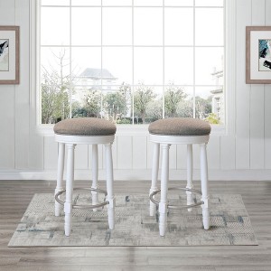 Vatros Bar Stools Set of 2 26" Counter Height Stool 360° Swivel Barstool - 1 of 4