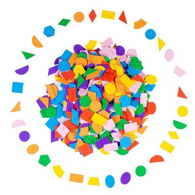 Foam Stickers - 700-Piece Self-Adhesive Foam Shapes, Geometric Shape Kids DIY Arts and Crafts Supplies, Multicolored