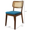 Sevobal Dining Chairs Mid-Century Modern Dining Chairs Set of 2 with Rattan Backrest for Kitchen Living Room, Brown, 18.3"*32.3"*21.5" - 2 of 4