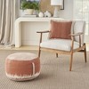 Mina Victory Life Styles Stonewash 20" x 20" x 12" Indoor Drum Pouf with Handle - image 2 of 4