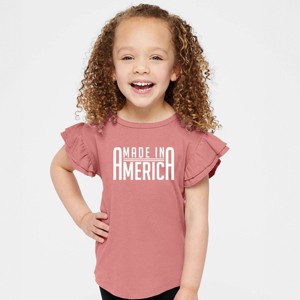 The Juniper Shop Made In America Rounded Flutter Sleeve Tee - 1 of 4