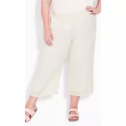 Avenue | Women's Plus Size Gaucho Pant - Natural - 22w : Target