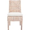 Suncoast Side Chair W/ Cushion (Set of 2) - FOX6540 - White/White Washed - Safavieh Couture - 2 of 4