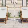 vidaXL Umbrella Base White 17.3"x17.3"x12.2" Cast Iron - 2 of 4