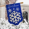 Briarwood Lane Unassigned Unassigned Burlap Winter House Flag 40x28 For Outdoor Dancing Snowflakes House Flag Flag For Unassigned House Flag - 3 of 3