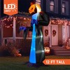 SYNCFUN 12 FT Halloween Inflatables Outdoor Decorations, Scary Halloween Inflatable Pumpkin with LEDs for Outside Halloween Yard Decorations - 2 of 4