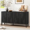 59.8" Modern Farmhouse Sideboard Buffet,4-Door Storage Cabinet for Dining Room,Living Room,Entryway,TV Stand-Baofuwish - 2 of 4