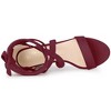 Perphy Women's Crisscross Lace Up Mid Block Heels Sandals - 4 of 4