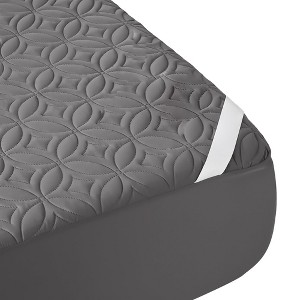 Aoibox Waterproof Mattress Protector Queen Size Gray Deep Pocket 6-18 Inch Soft Breathable Noiseless Washable Cover - 1 of 4