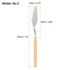 Unique Bargains Stainless Steel Plastic Handle Flexible Polished Palette Knife 2 Pcs - 2 of 4