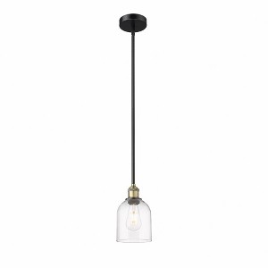 Bella - 1 Light Stem Hung Mini Pendant In Industrial Style-9 Inches Tall and 5.5 Inches Wide - 1 of 1