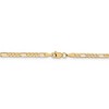 Black Bow Jewelry 3mm 10k Yellow Gold Solid Concaved Figaro Chain Bracelet & Anklet - 3 of 4