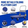 Industrial Steel Flat Dolly Cart - 1100 lb Capacity, 36x24 Inch L-Shape Platform - 2 of 4